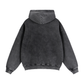 Washed Zip-Through Boxy Fleece Hoodie
